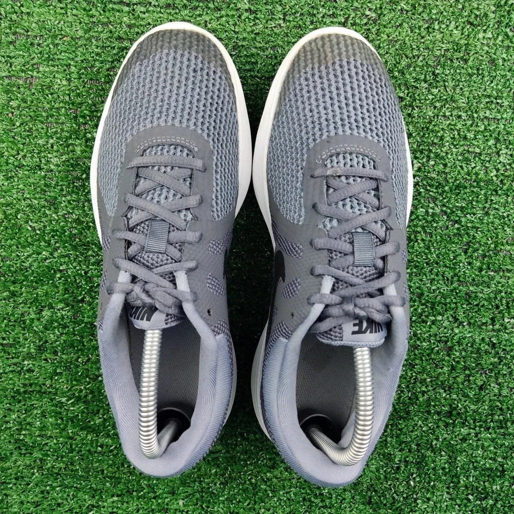 Nike Revolution 4 Shoes Kids Size 7Y Grey Black Running Sneakers 943309-005